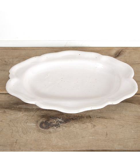 19th Century French Oval Glazed Platter