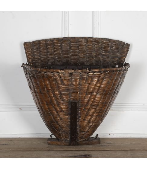 19th Century French Wicker Grape Hod 