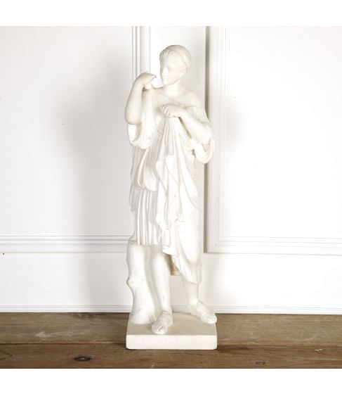 19th Century Grand Tour Marble Statue of Diane