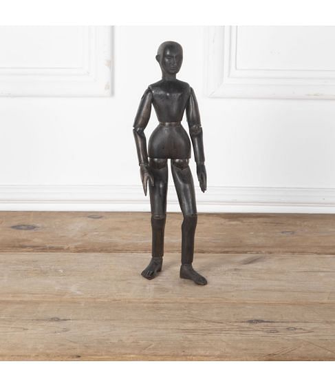 19th Century Hand Carved Wooden Articulated Lay Figure