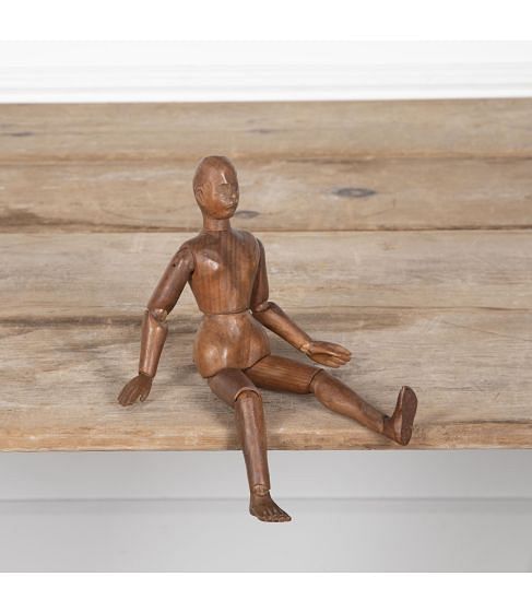 19th Century Hand Carved Wooden Articulated Lay Figure