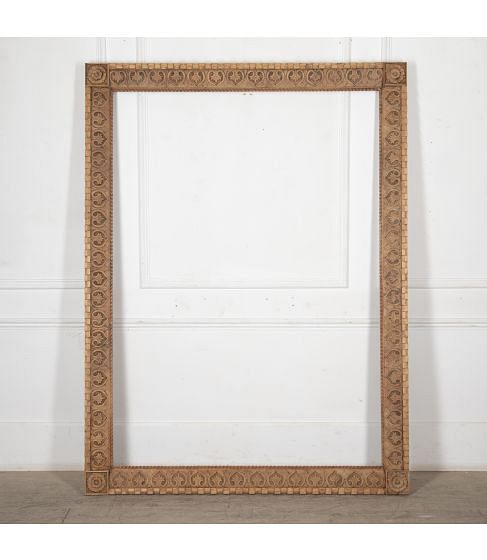 19th Century Large Carved Pine Frame