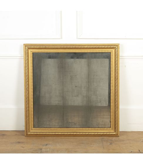 19th Century Louis Phillipe Gilt Ripple Frame Mirror