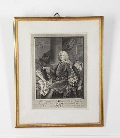 19th Century Portrait Engraving in Gilt Frame