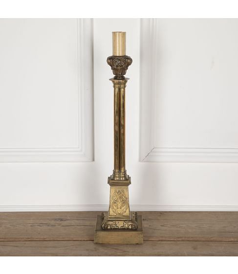 19th Century Regency Gilt Brass Lamp