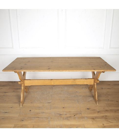 19th Century X Frame Dining Table