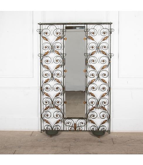 20th Century Art Deco Wrought Iron Hall Stand
