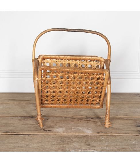 20th Century English Rattan Magazine Rack