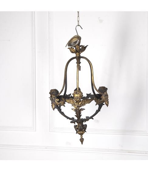 20th Century French Brass Hanging Lantern
