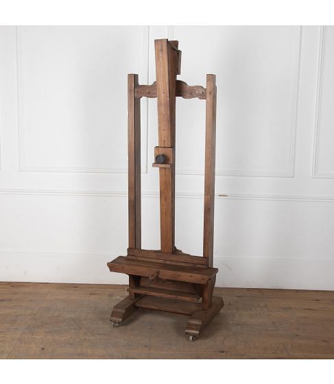 20th Century French Oak Adjustable Artists Easel