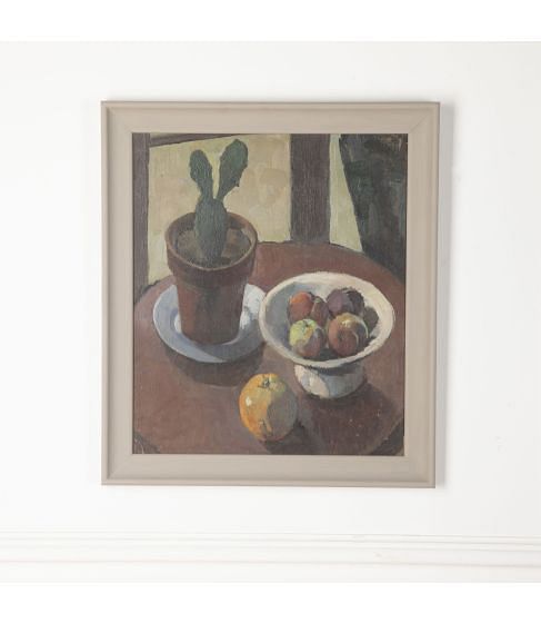 20th Century French Oil on Board Still Life