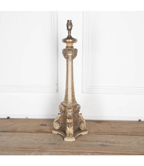 20th Century French Painted Table Lamp