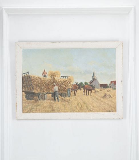 20th Century French Painting 'The Harvest'