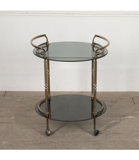 20th Century French Round Cocktail Trolley