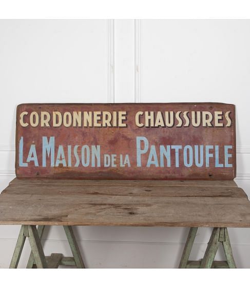 20th Century French Shoemakers Shop Sign