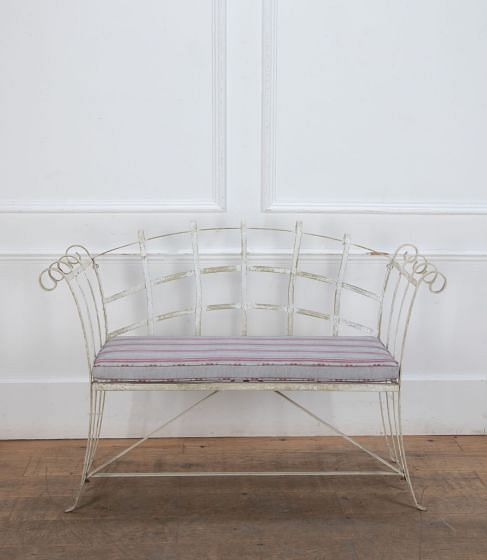 20th Century French White Bench