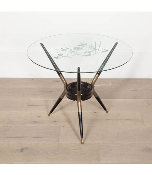 20th Century Italian Coffee or Side Table with Glass Top