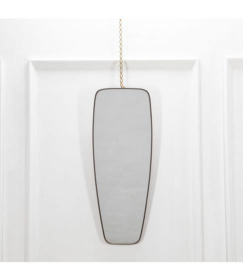 20th Century Italian Oval Brass Mirror