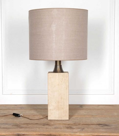 20th Century Italian Travertine Table Lamp