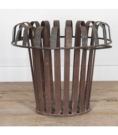 20th Century Metal Log Basket