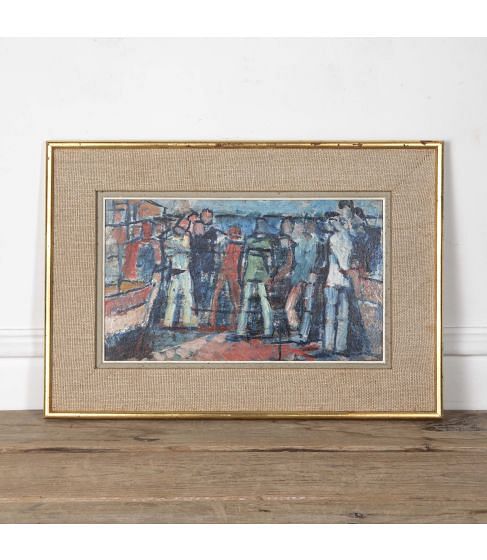 20th Century Oil Painting on Panel by Alfred Salvignol