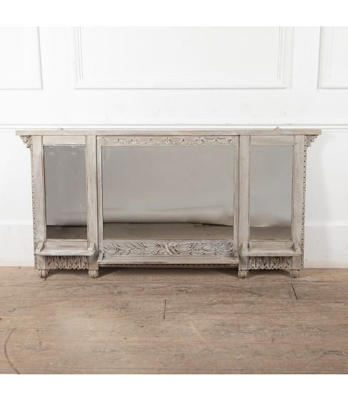 20th Century Painted Over Mantel Mirror