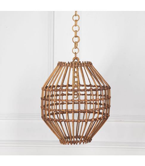 20th Century Rattan Pendant Light