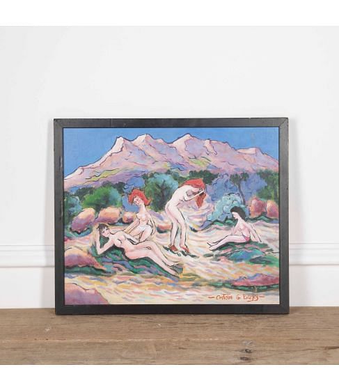 20th Century Signed Painting La Mont St Victoire