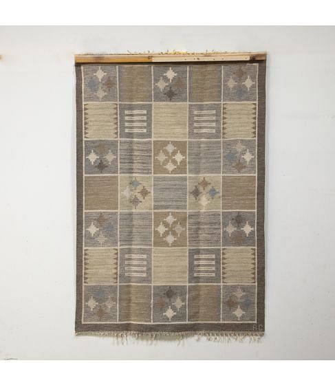 20th Century Swedish Flatweave Rug by Rakel Carlandar