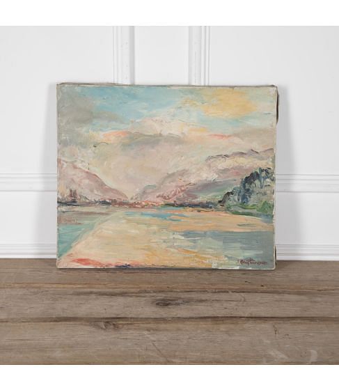 20th Century Unframed Oil on Canvas