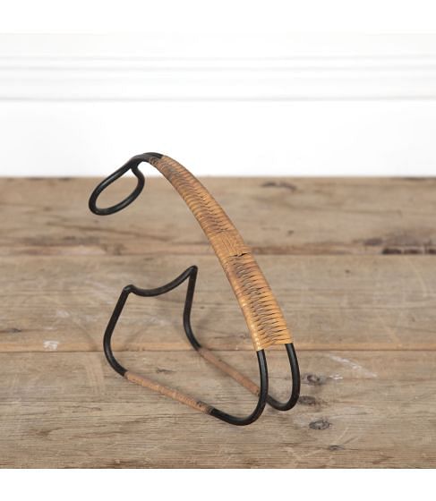 20th Century Vintage Metal and Rattan Bottle Holder by Laurids Lonborg