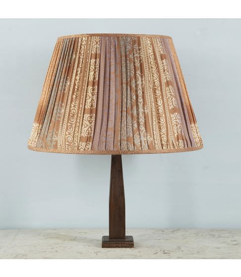 50cm Pale Pink and Cream With Pallu Silk Lampshade