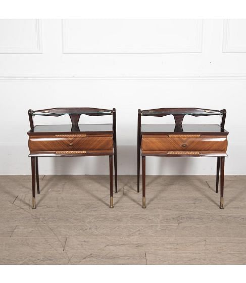 Pair of Mid-Century Italian Bedside Cabinets