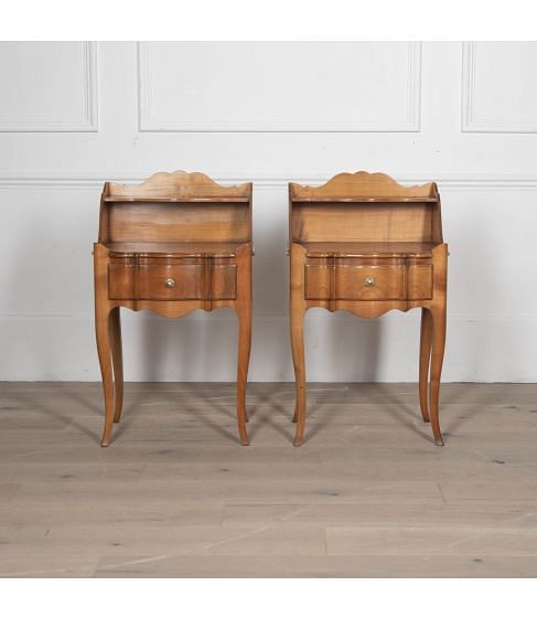 Pair of 20th Century French Nightstands in Cherrywood