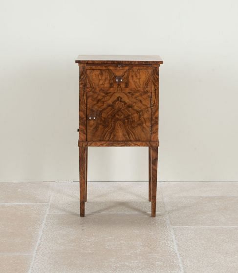 19th Century French Burr Walnut Nightstand BD5242378