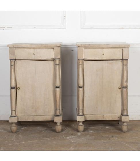 Pair of 19th Century Swedish Walnut Bedside Cabinets