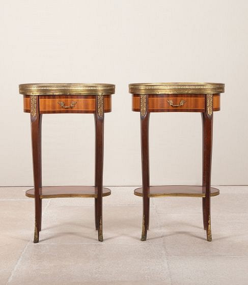 Pair of 20th Century French Mahogany Bedside Tables