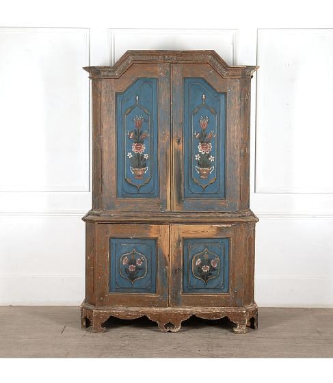 18th Century Painted Dalarna Cupboard