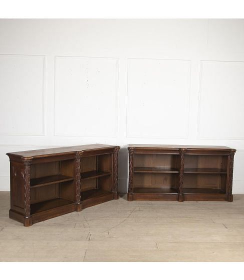 Pair of 19th Century Open Bookcases