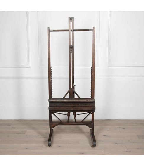 19th Century French Oak Artists Easel