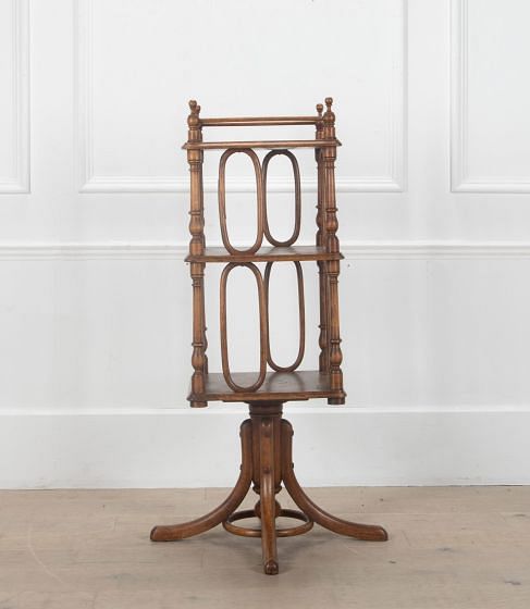 19th Century French Revolving Bentwood Bookcase