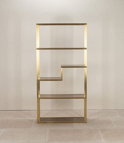 Mid-Century Italian Brass Shelves