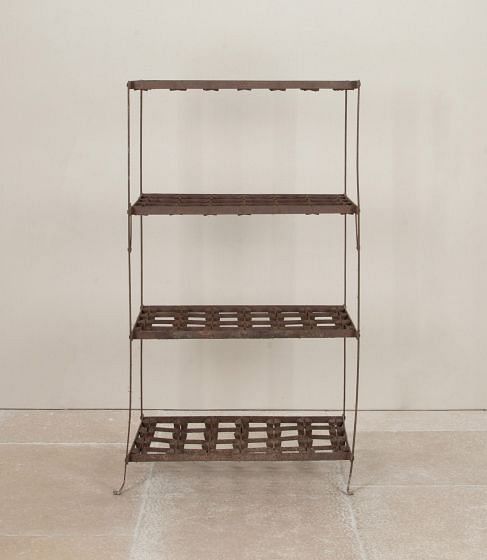 19th Century French Metal Bottle Rack