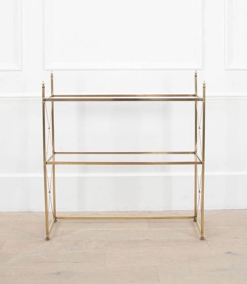 Neoclassical Brass Etagere