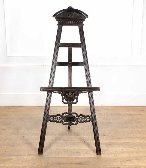 Carved 19th Century Floor Standing Display Easel