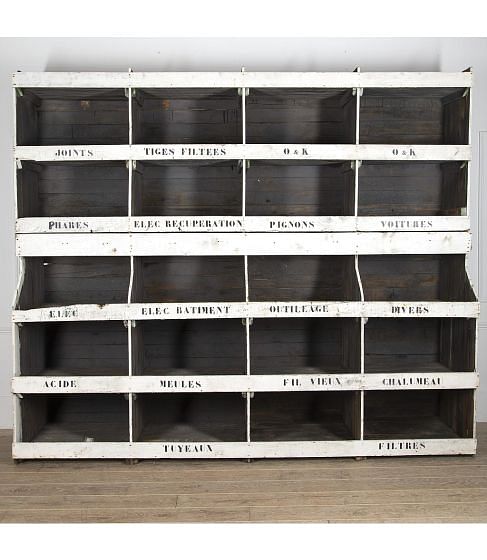 19th Century French Industrial Hardware Store Shelves