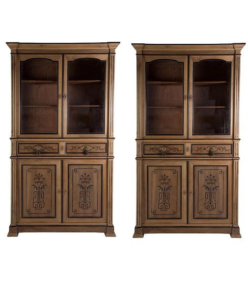 SALE: Pair of 19th Century Walnut Bookcases