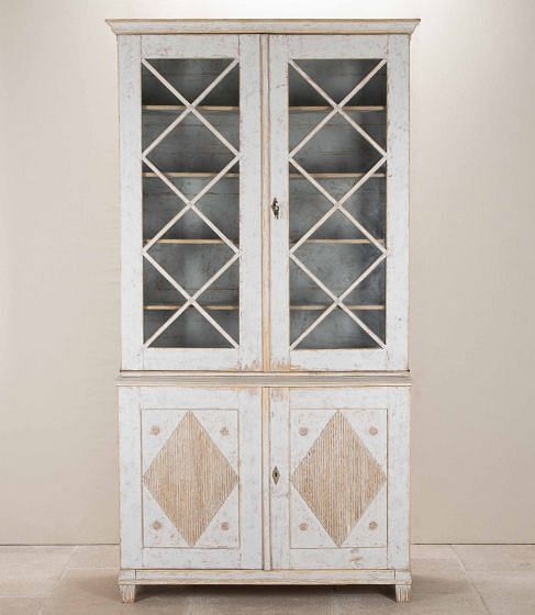 Late 19th Century Swedish Astral Glazed Bookcase