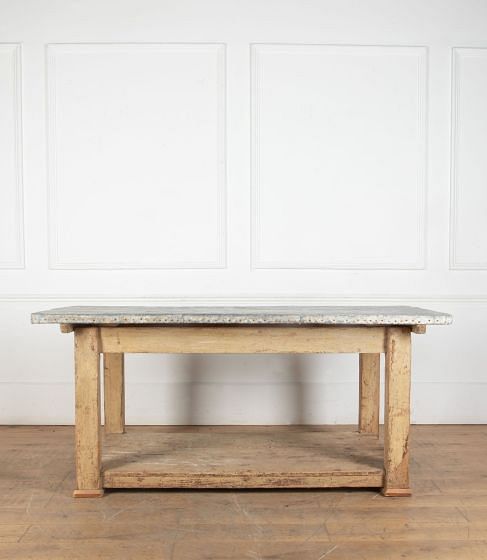 19th Century Zinc Top Display Table