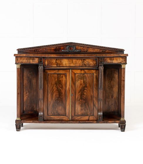 19th Century English Regency Mahogany Side Cabinet